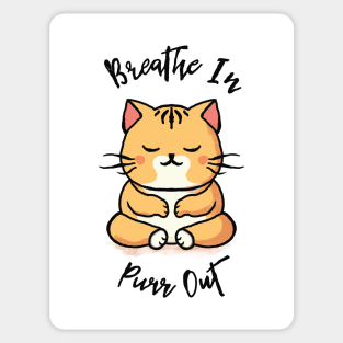 Breathe In, Purr Out! Sticker